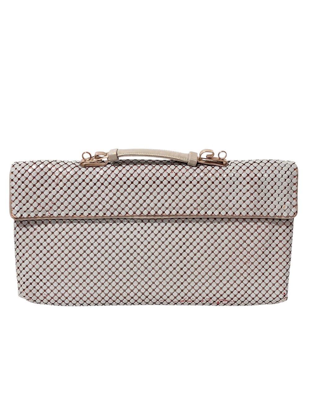 Vintage Whiting & Davis Metal Mesh Purse Clutch Top Handle
